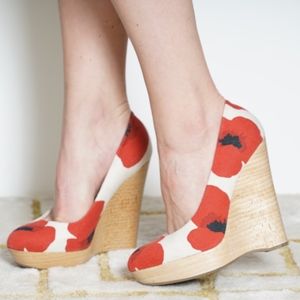 YSL Poppy Wedge Pump